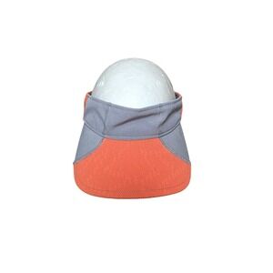 Lucy Women's Orange & Gray Adjustable Sports Visor Cap
